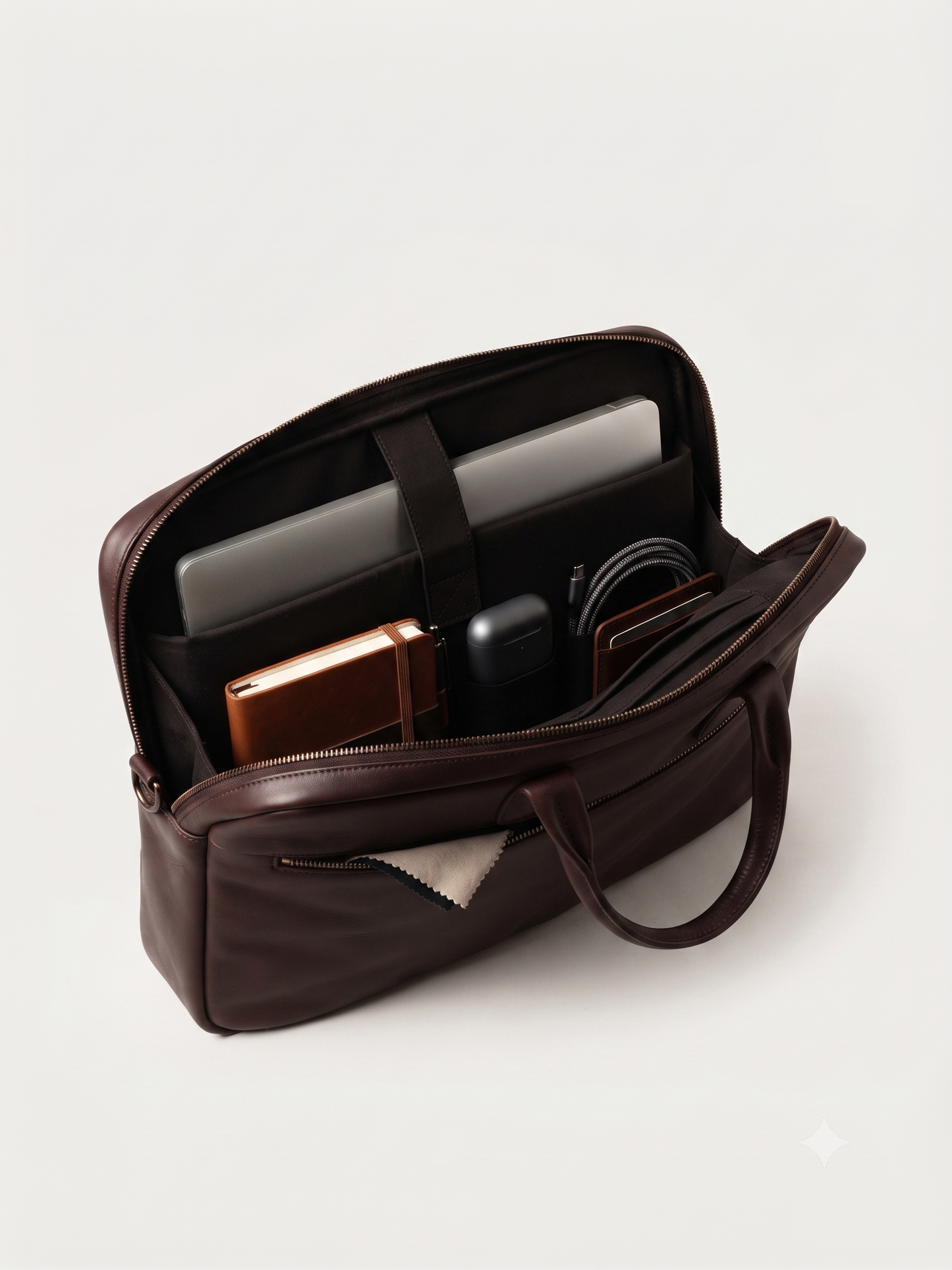 Premium Brown Leather Laptop Bag